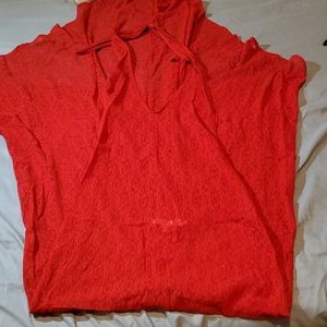 Victoria's Secret red halter top bedroom teaser